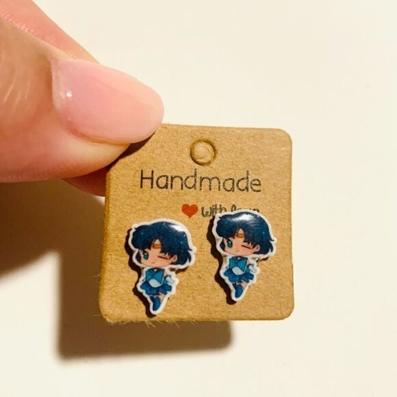 Sailor Mercury stud earrings - Picture 2 of 4